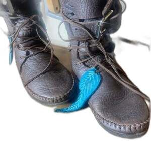 Handmade Indie Moccasins Leather Boots, Vibram Sole, Renaissance Rogue Style